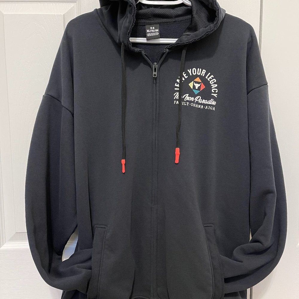 Preloved Men's Under Armour (UA) Project Rock Heavyweight Terry Full-Zip - XL